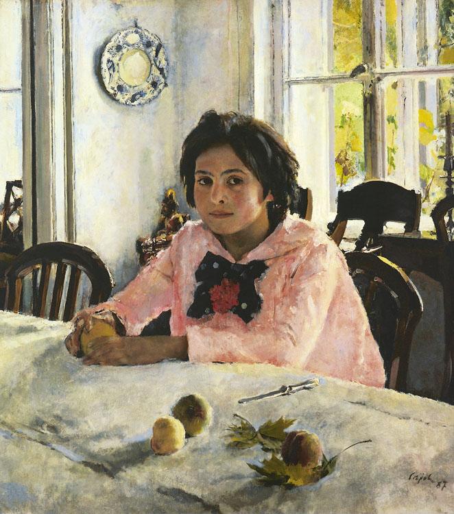Valentin Aleksandrovich Serov Girl with Peaches (nn02) China oil painting art
